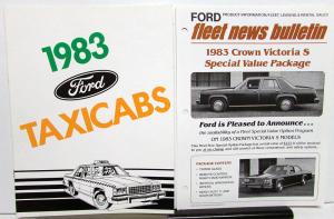 1983 Ford Taxicabs Dealer Fleet Sales Brochure W/Data Sheet Crown Vic S