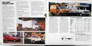 1985 Ford Chassis Cab Series E F & Ranger Truck Sales Brochure Folder Oversized