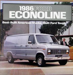 1986 Ford Econoline XL Color Sales Brochure Oversized Original