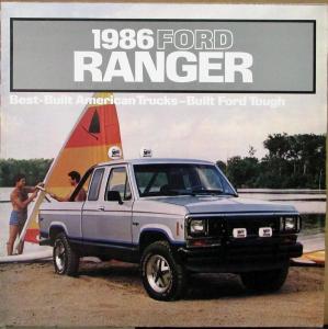 1986 Ford Ranger Pickup Truck Color Sales Brochure Oversized Original