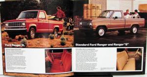 1986 Ford Ranger Pickup Truck Color Sales Brochure Oversized Original