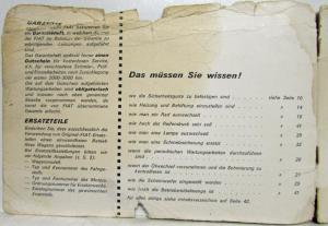 1974 Fiat 126 Betriebsanleitung - German Text