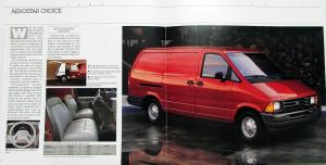 1989 Ford Econoline Aerostar Van Wagon E Series Sales Brochure Oversized Orig