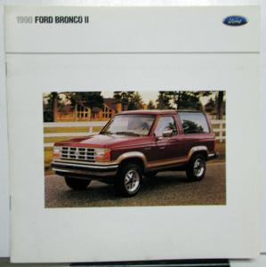 1990 Ford Bronco II Custom XLT Eddie Bauer Sales Brochure Oversized Original