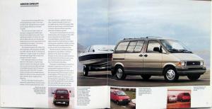 1991 Ford Aerostar XLT XL Plus Eddie Bauer Wagon Van Sales Brochure Oversized