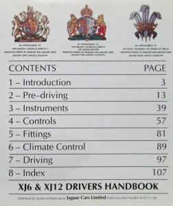Jaguar XJ Drivers Handbook Owners Manual JJM 18 02 11/40