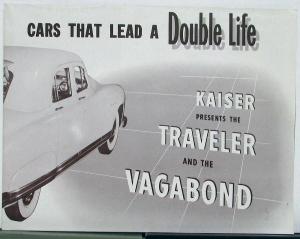 1949 Kaiser Traveler Vagabond Sedan Pickup Double Life Sales Folder Original