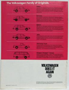 1981 Volkswagen VW Jetta Sales Brochure