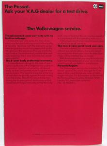 1984 Volkswagen VW Passat Sales Brochure