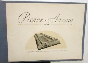 1936 Pierce Arrow Sales Brochure Twelve Eight Original 1601 1602 1603