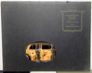 1939 Cadillac Sixty Special & Sixty One Sales Brochure Catalog W/Envelope