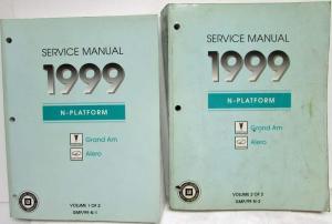 1999 Pontiac Grand Am Oldsmobile Alero Service Shop Repair Manual Set Vol 1 & 2