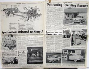 1951 Kaiser Frazer Henry J Pictorial Bulletin Intro Specifications Articles