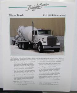 1992 Freightliner Mixer Truck Conventional Sales Brochure Original