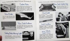 1959 Rambler AMC Accessories Sales Brochure Catalog Original