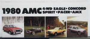 1980 AMC 4WD Eagle Concord Spirit Pacer AMX Sales Brochure Folder Original