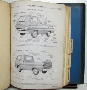 1969 1970 1971 Dodge Truck Parts Book Manual Pickup A100 Van Medium & Heavy Duty