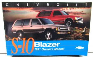 1991 Chevrolet S10 Blazer Owners Manual