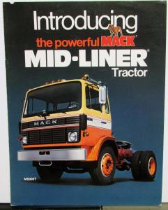 1981 Mack Trucks Mid Liner Tractor Specifications Sales Brochure Original