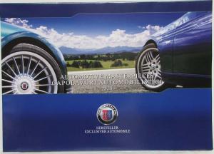 2010 BMW Alpina Automobile Masterpieces Sales Folder Poster Italian/English Text