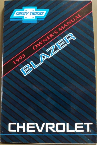 1995 Chevrolet Blazer Truck Owners Manual