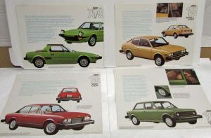 1975 Fiat Sales Sheets with Spec Sheet - Set of 8 - X1/9 128 124