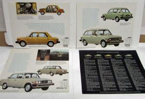 1975 Fiat Sales Sheets with Spec Sheet - Set of 8 - X1/9 128 124