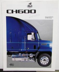 1988 Mack Trucks CH600 Series Diagrams Dimensions Trims Sales Brochure Original