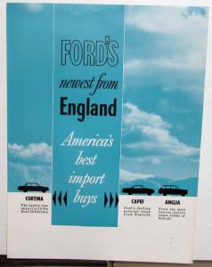 1962 Ford Cortina Capri Anglia English Sales Brochue Original