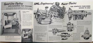 1955 GMC 100 100 8 Pickup Panel Suburban Gas Trucks Sales Brochure Folder Orig