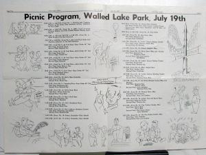 1958 GMC Factory News Annual Picnic Walled Lake Park Vol 29 No 10 Issue Original