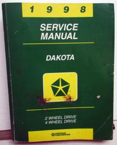 1998 Dodge Dakota Truck Dealer Service Shop Repair Manual Rear Wheel Drive