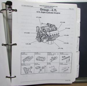 2000 Jeep Grand Cherokee Dealer Parts Book Catalog WJ Chassis Body Trim