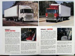 1984 GMC Heavy Trucks Brigadier Astro General Sales Brochure Original