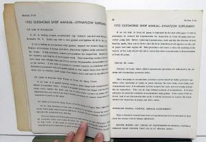 1953 Oldsmobile Service Shop Repair Manual Dynaflow Supplement