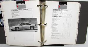 1989 Pontiac Dealer Album Paint Chips Upholstery LeMans Grand Prix Firebird