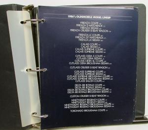 1986 Oldsmobile Dealer Album Paint Chips Upholstery Firenza Calais Cutlass