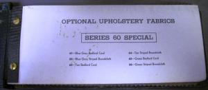 1942 Cadillac Fleetwood Dealer Upholstery Fabrics Album 60 Special 67 75 Limo