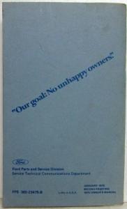 1975 Ford Elite Owners Operators Manual