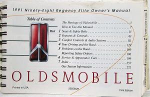 1991 Oldsmobile Ninety-Eight Regency Elite Owners Manual