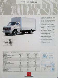 1993 GMC Magnavan Vandura 3500 HD Trucks Sales Data Sheet Original