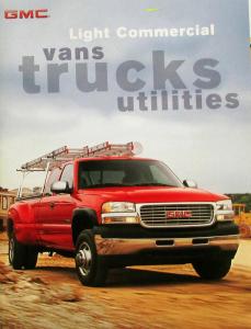 2001 GMC Light Commerical Vans Pickup Trucks Utility Vehicles Sales Brochure