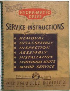 1946 Oldsmobile Hydra-Matic Drive Service Instructions Shop Manual