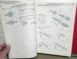 1990 Dodge Plymouth Colt & 200 Eagle Summit Service Shop Repair Manual 2 Vol Set