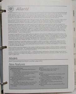 1991 Cadillac Media Information Press Kit - Allante Fleetwood DeVille Seviille