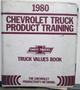 1980 Chevrolet Truck Training Values Book Pickup Blazer El Camino MED Duty LUV