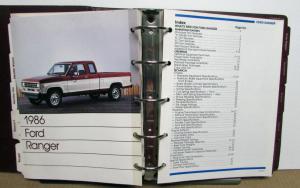 1986  Ford Light Truck Book Paint Chips Bronco II Ranger F-Series Econoline