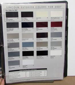 2007 Lincoln Color & Upholstery Selections MKZ Town Car MKX Navigator Mark LT