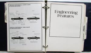 1977 Lincoln Product Facts Book Continental MarkV Lincoln Continental