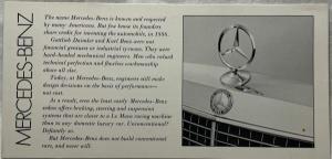 1973 Mercedes-Benz Tri-fold Sales Folder 220 280 450